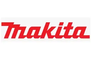 Hiretech The image shows the Makita logo in bold red letters on a white background, as seen on products like the Makita Light Chipper HM0870C – High-Durability Demolition Tool. Hire2buy