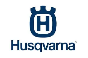 Hiretech The Husqvarna logo, a stylized blue crown with an H above bold blue “Husqvarna” text on white, is ideal for equipment like the HUSQVARNA LP 6500 Double Drum Vibratory Roller – Walk-Behind Duplex Roller – Compaction. Hire2buy