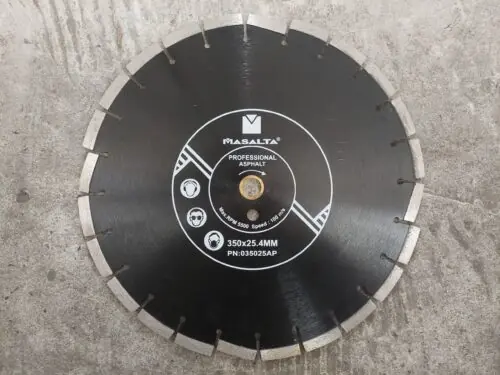Image of Diamond Blades designed for asphalt and concrete cutting, featuring high-quality diamond segments bonded to a durable metal core.